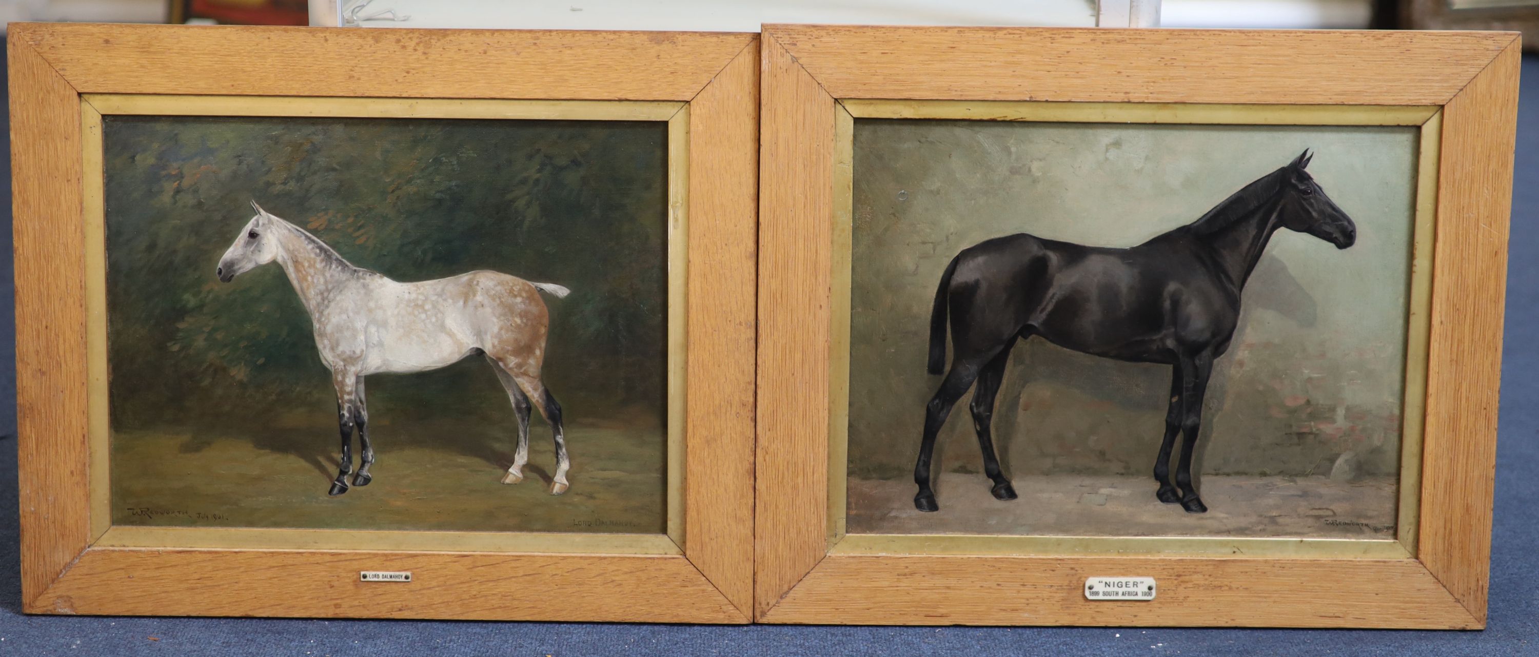 William Joseph Redworth (1873-1941) Portraits of Racehorses: Archdeacon, Chanois, Lord Dalmahoy and Niger 11.75 x 15.5in